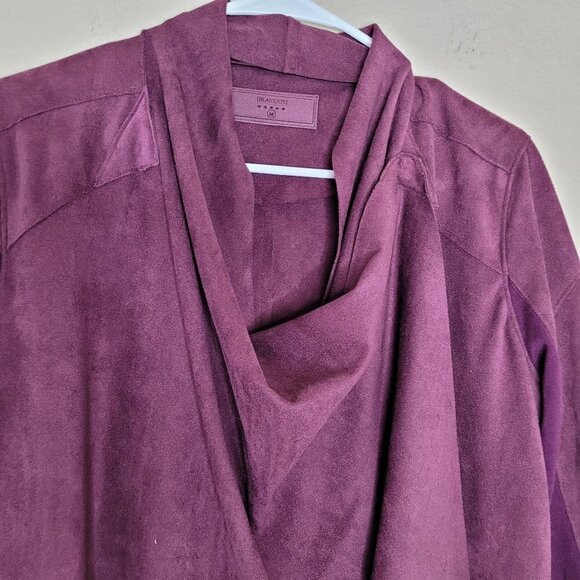 Blanknyc Womens Micro Suede Purple Drape Jacket Size Medium New - Picture 3 of 9